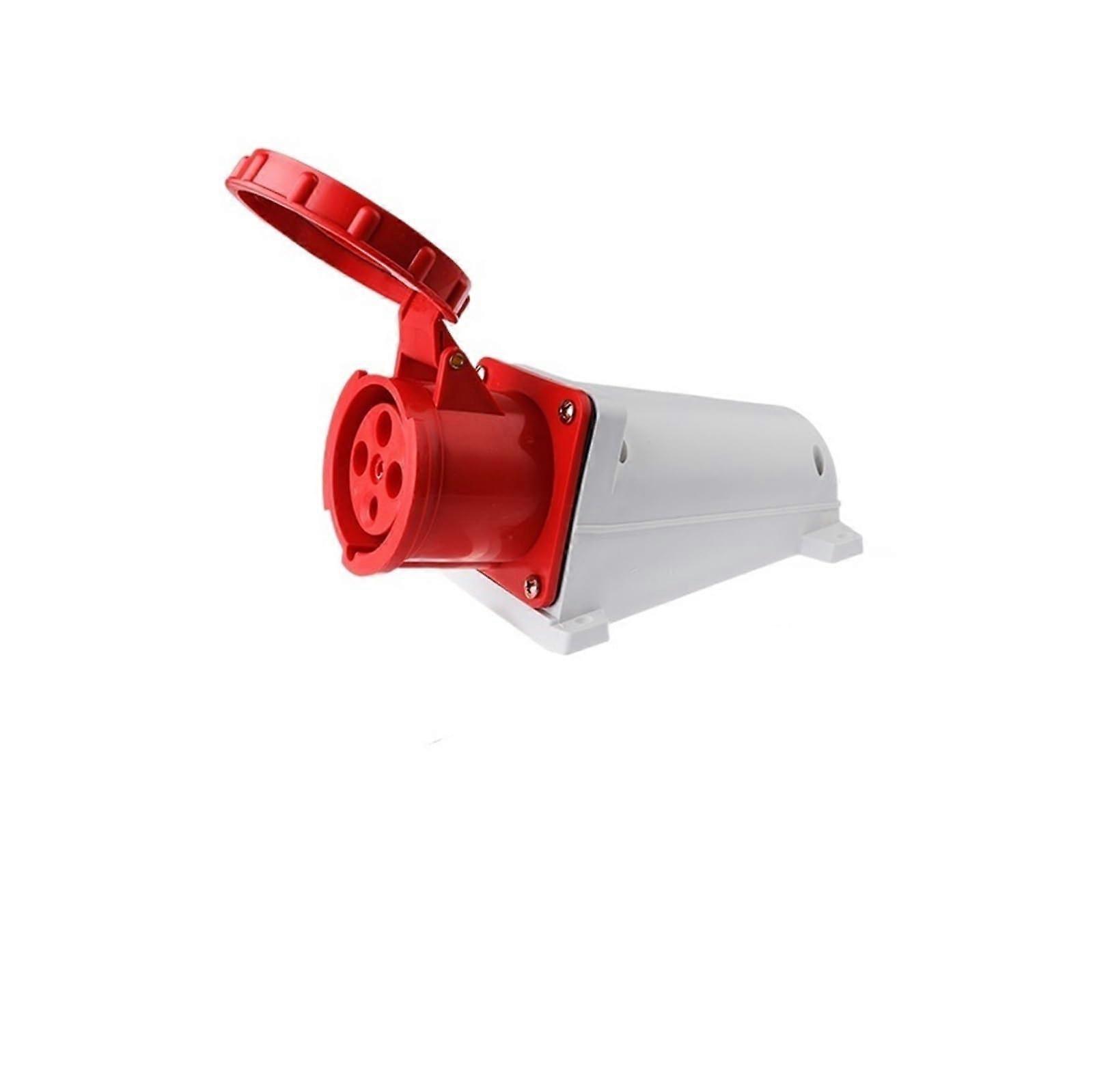 Industrial Plug Connector 125A 4 Core Waterproof Heavy Duty Power Coupler Surface Mounted