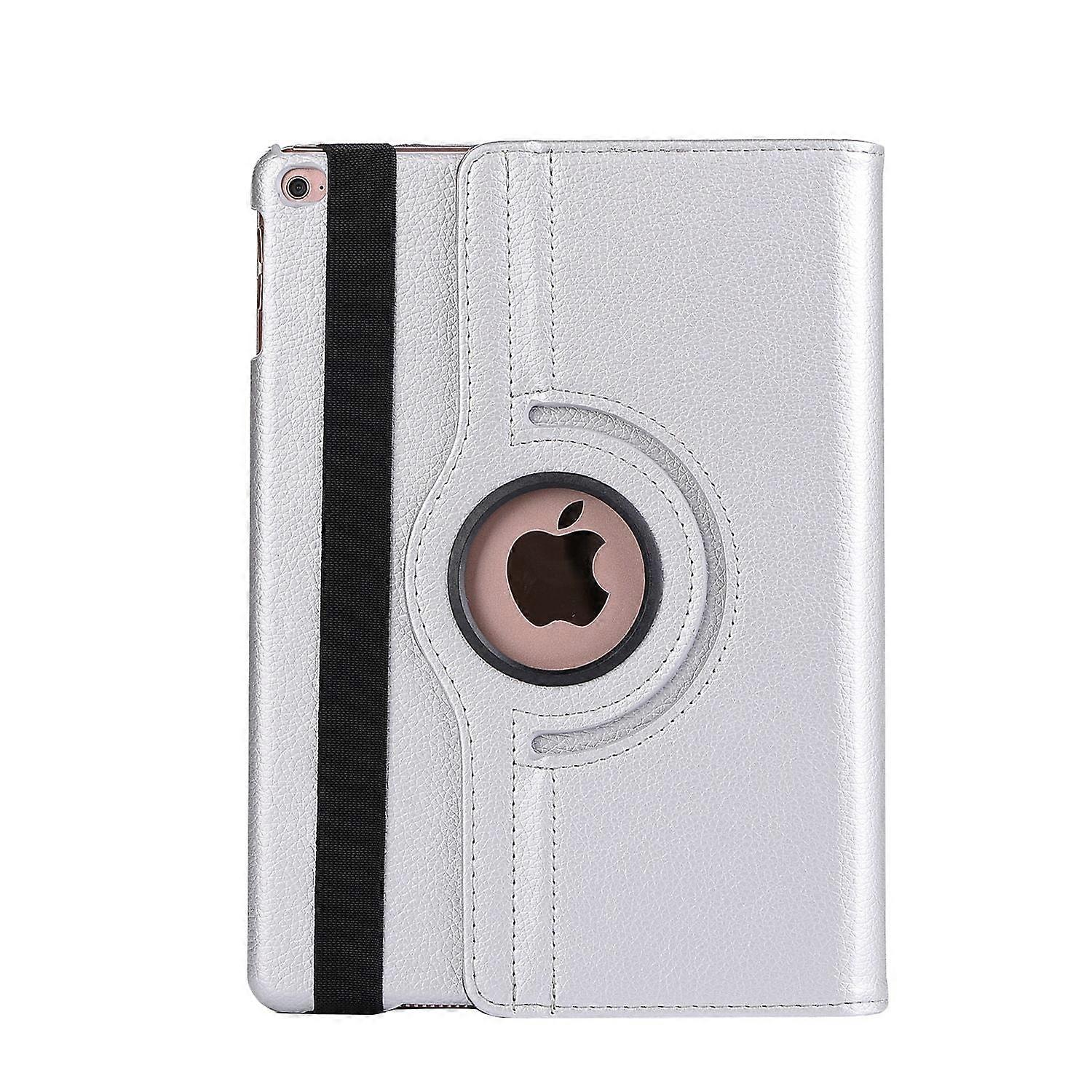 Stylish Case For Ipad Mini4/5 Silver Rotating Leather Stand