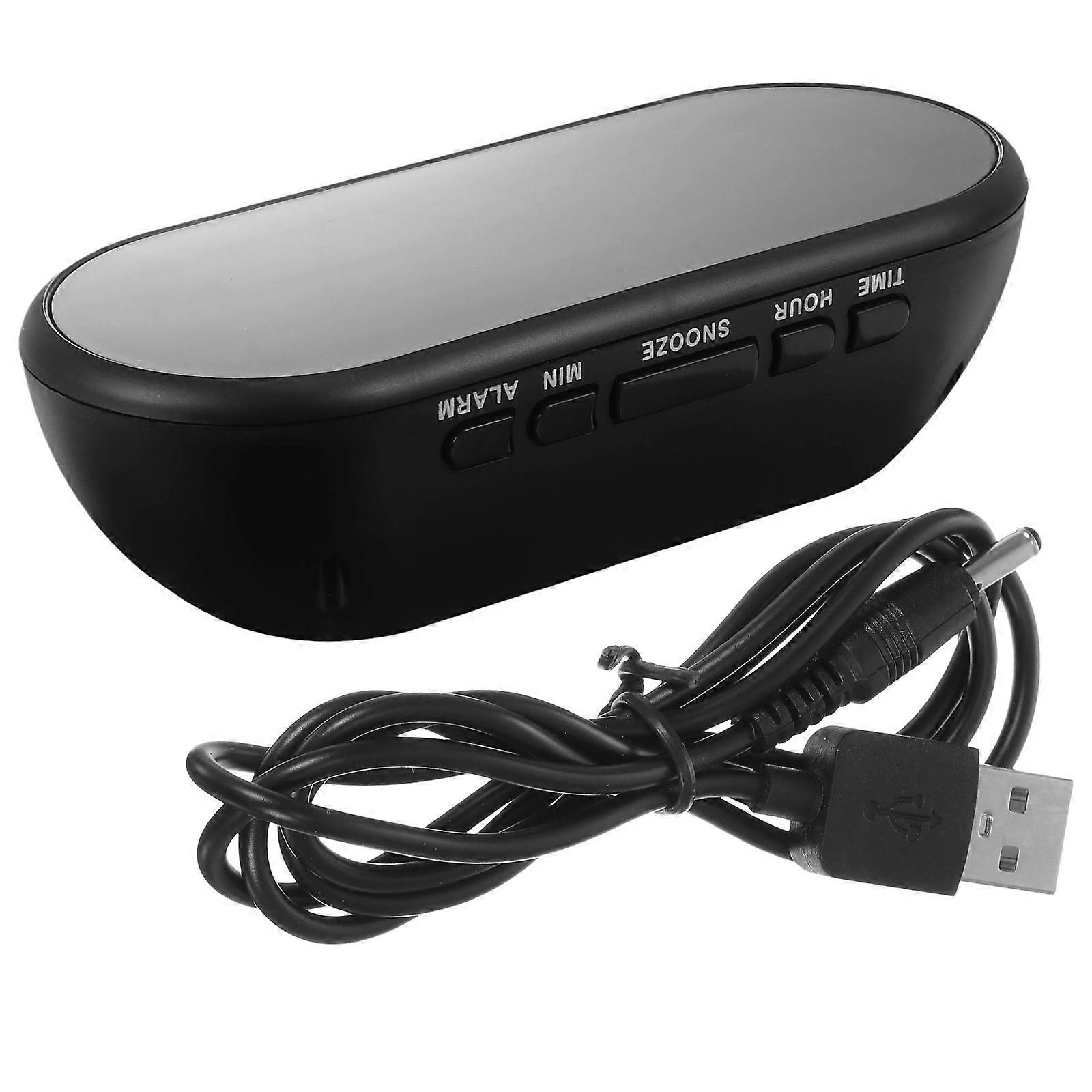 Blue LED Digital Alarm Clock for Home Desktop 1Pcs with Cable