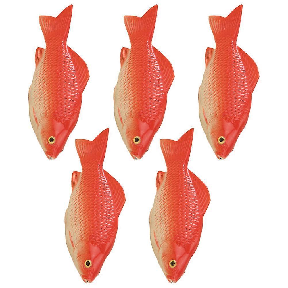 Simulation Fish Artificial Carp Model for Decor 5Pcs Realistic Foam Red Fish