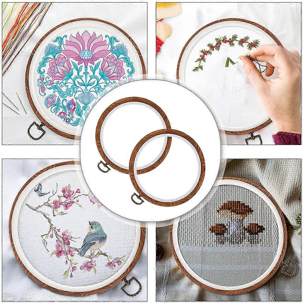 Embroidery Tools Plastic Circles for Handmade Work 2Pcs Cross Stitch Hoops