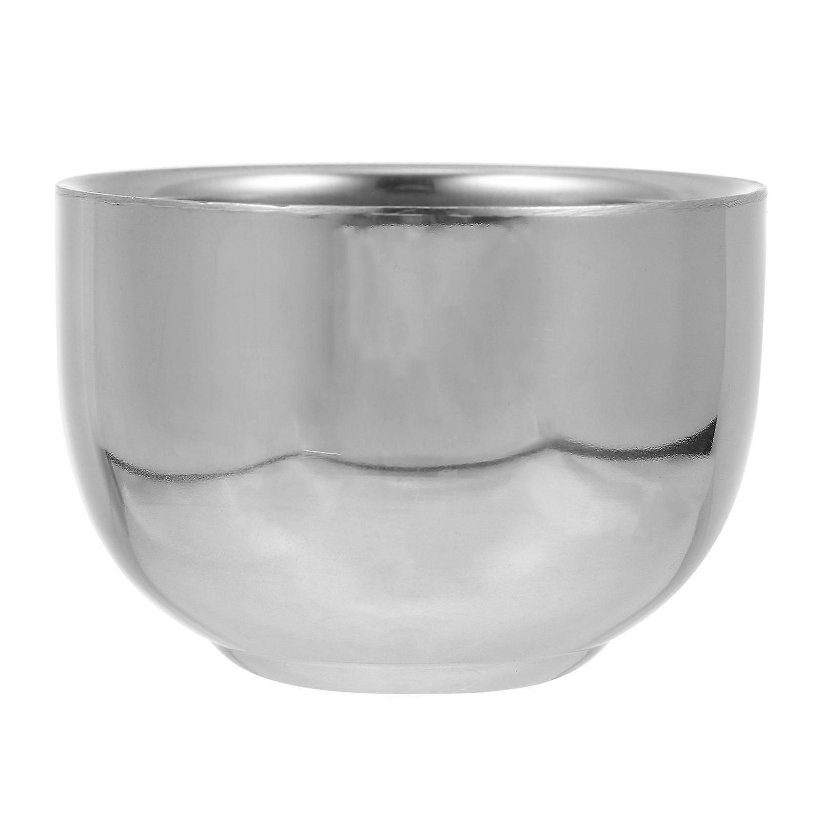 Stainless Steel Wine Cup for Home Use Rounded Double Layer Drinking Cup
