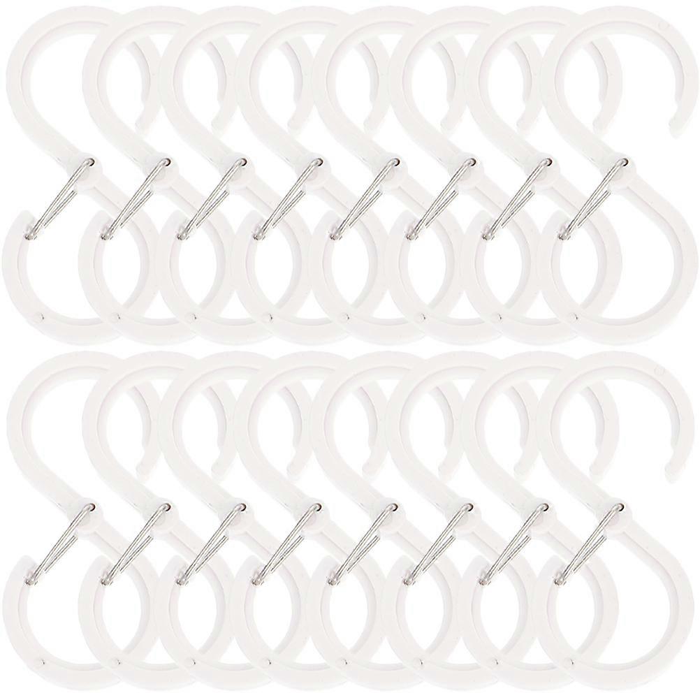 S Hooks Heavy Duty for Hanging 32Pcs White Kitchen Bathroom Wardrobe Use