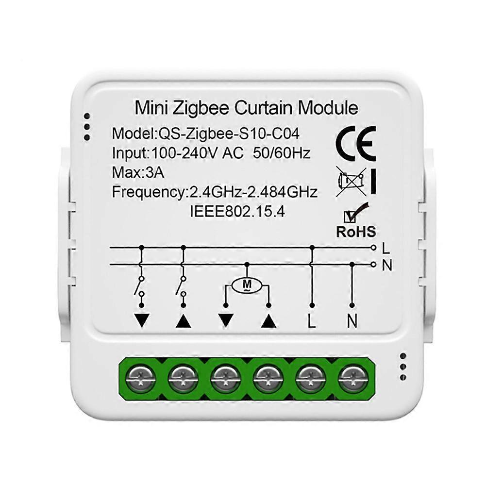 Tuya Zigbee Curtain Module Smart Mini Curtain Switch Module Smart Home Support Voice Control