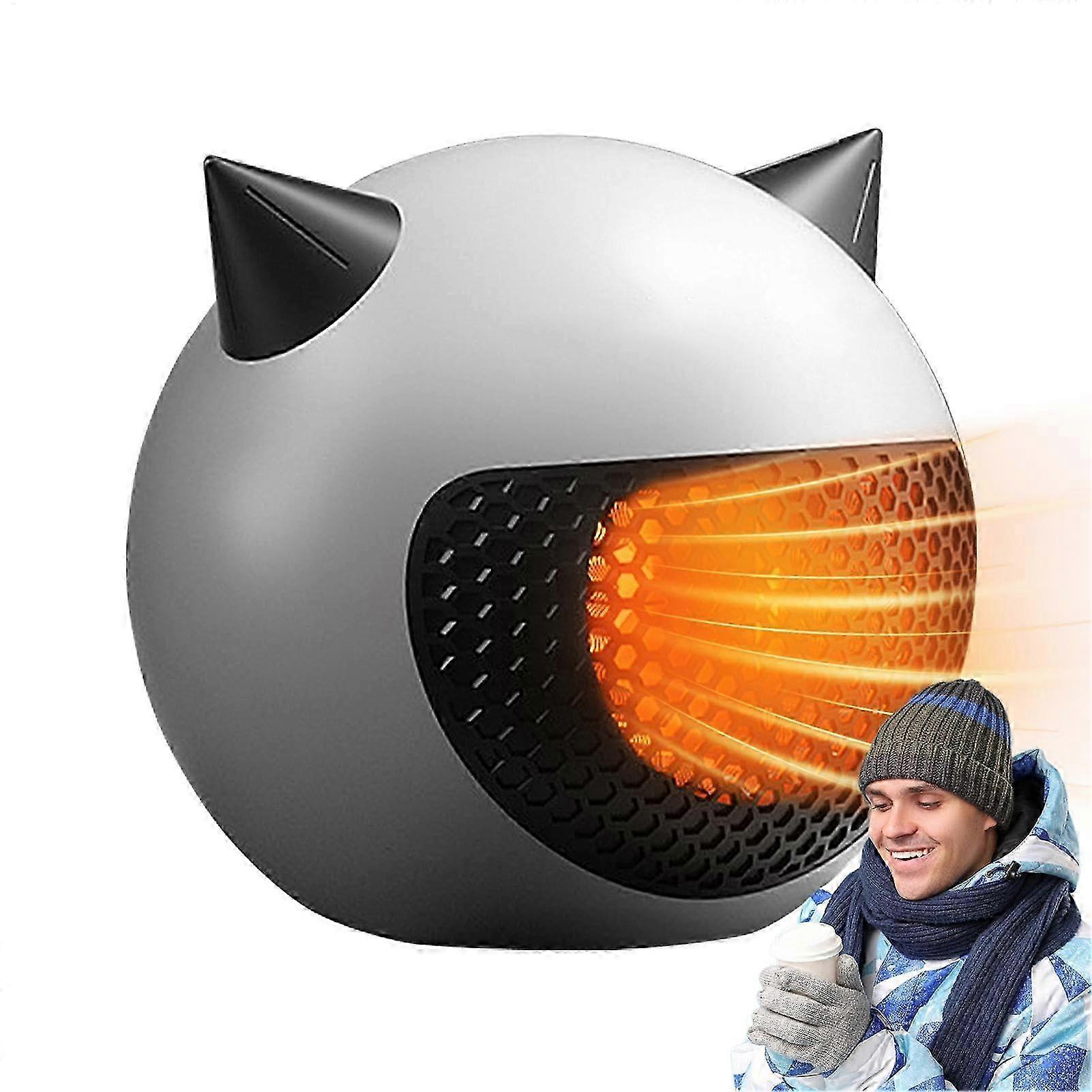 （White）Electric Heater, Portable Table Top Heater