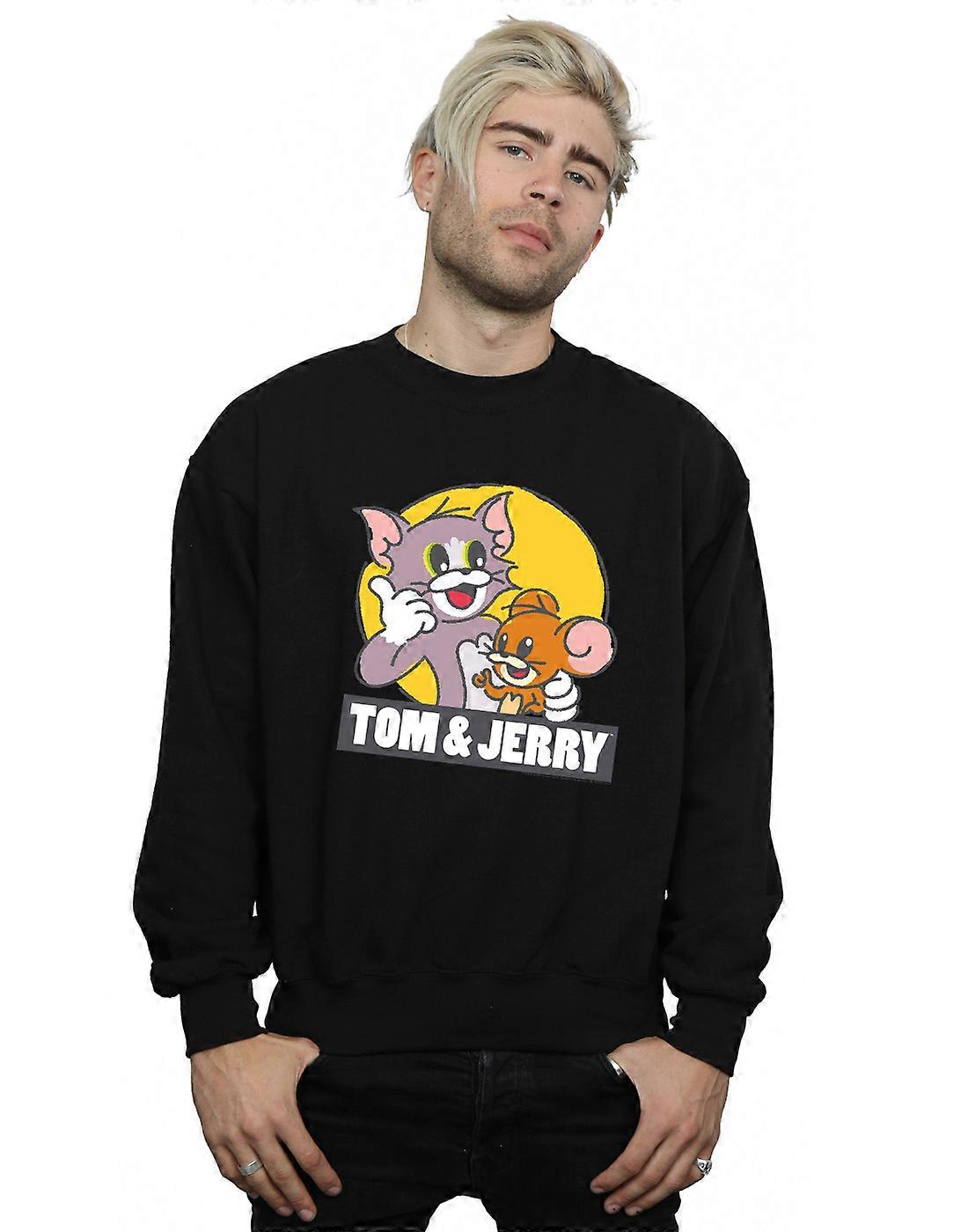 Tom e Jerry Men's Sketch Logo Moletom