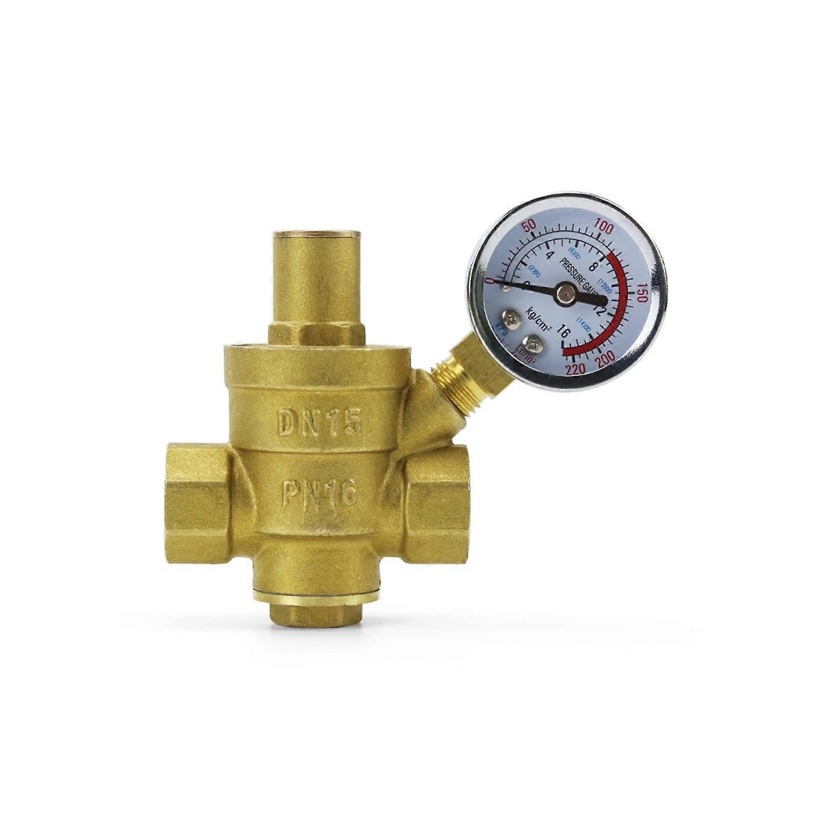 Brass Water Pressure Regulator DN15 Female Thread Adjustable Valve LeakProof for Plumbing