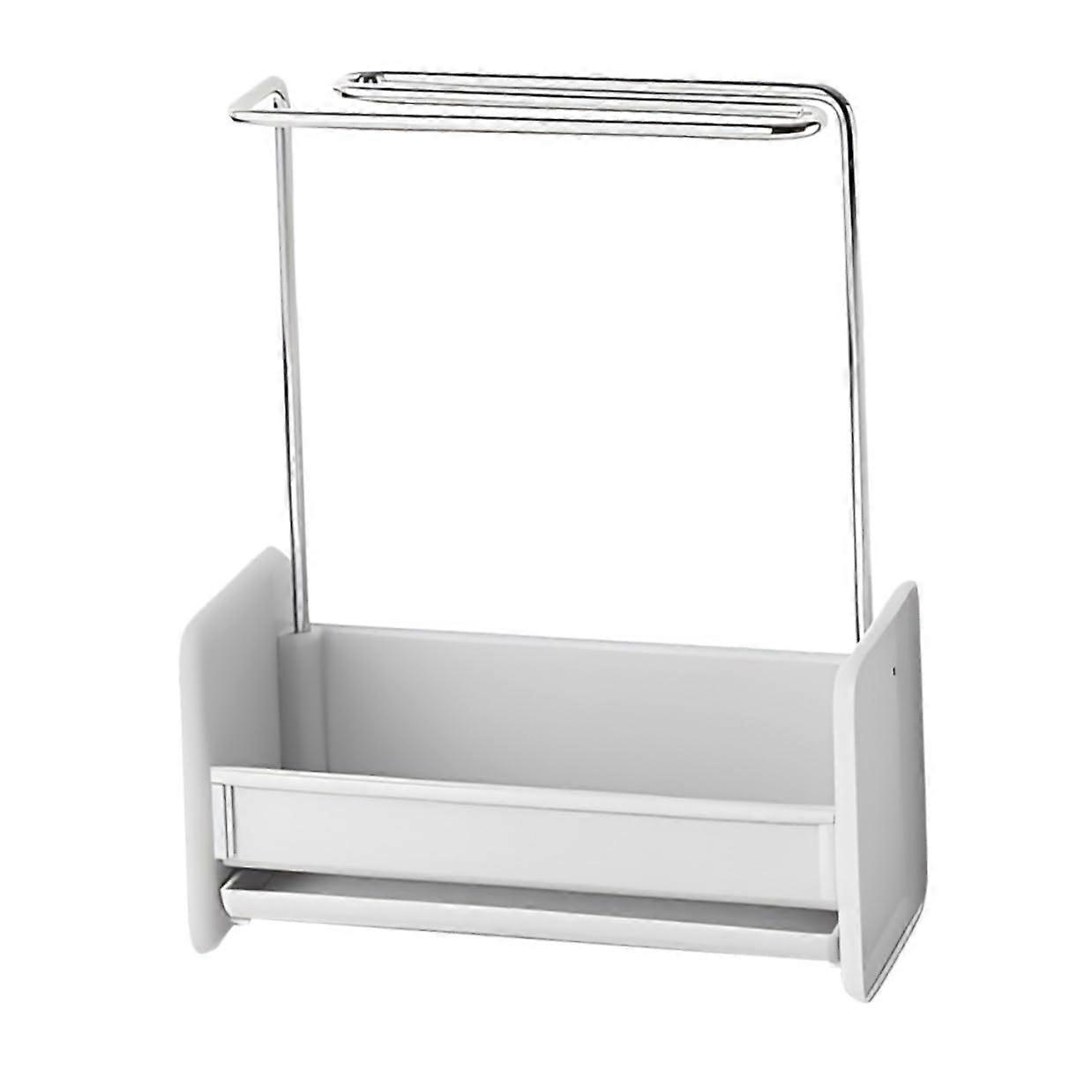 Kitchen Sink Organizer with Sponge and Soap Holder, Corner Dish Drying Rack for Quick Drainage