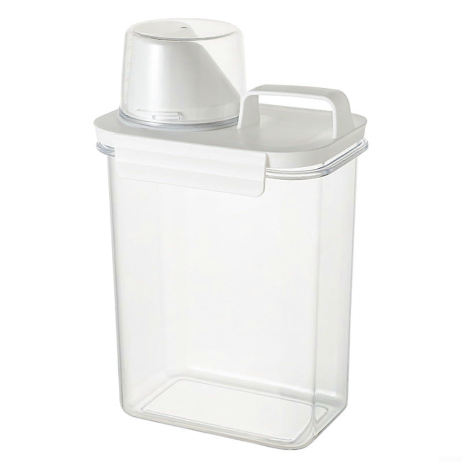 Laundry Detergent Dispenser with Measuring Cup, Airtight 1800ML Waterproof Dustproof Container