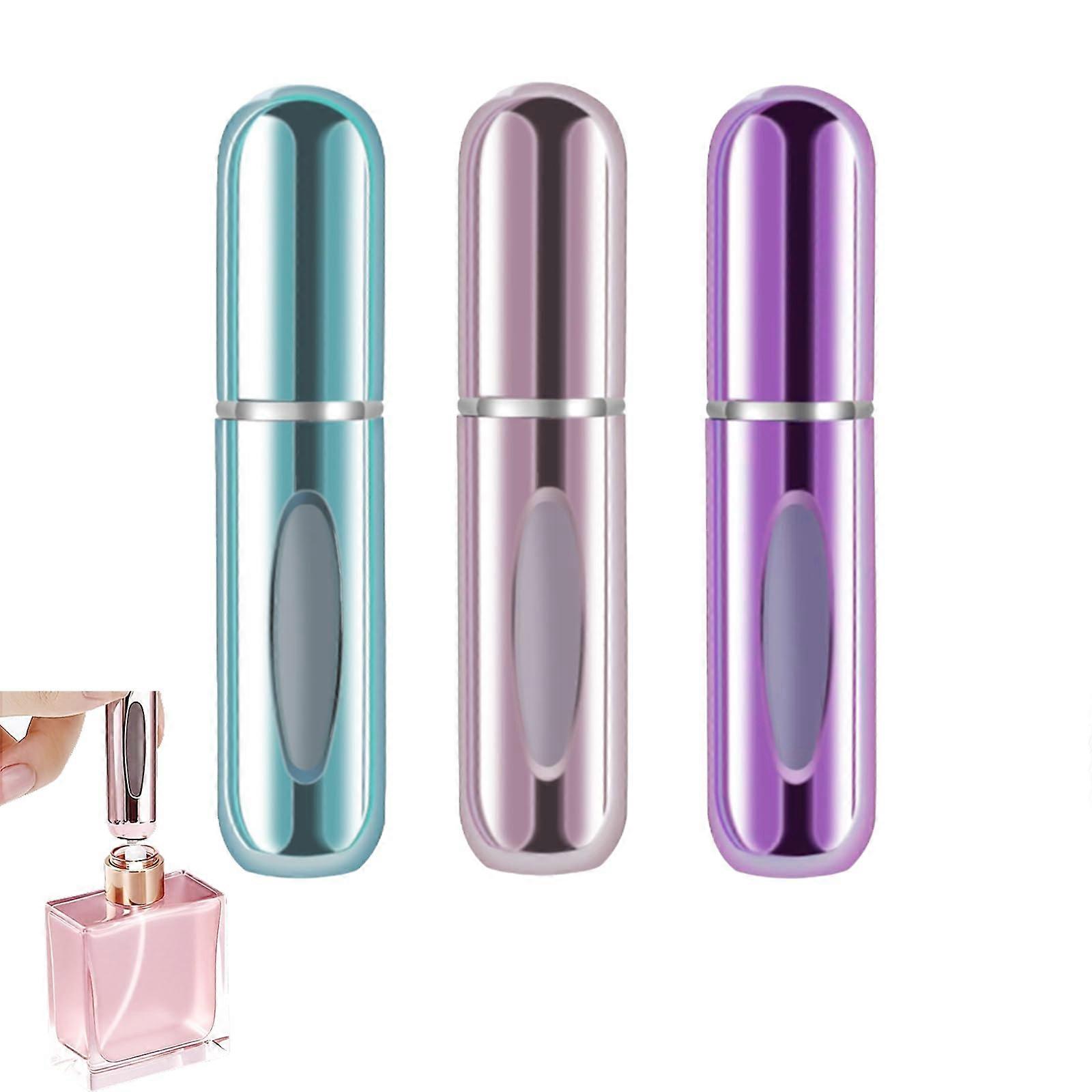 Travel Perfume Bottle 5ml Refillable Atomizer with Easy BottomFill and Fine Mist Spray 3 Pack
