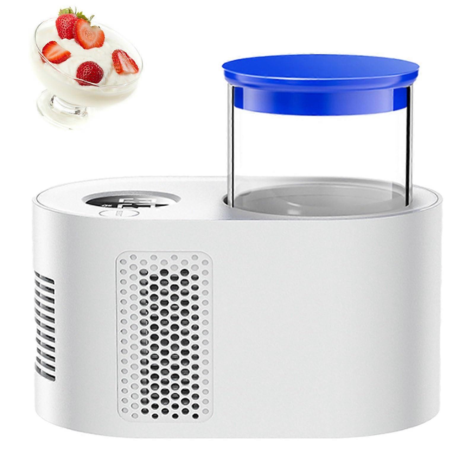 Digital Yogurt Maker with Precise Temperature and Timer Control, Easy Clean Glass Pot, White