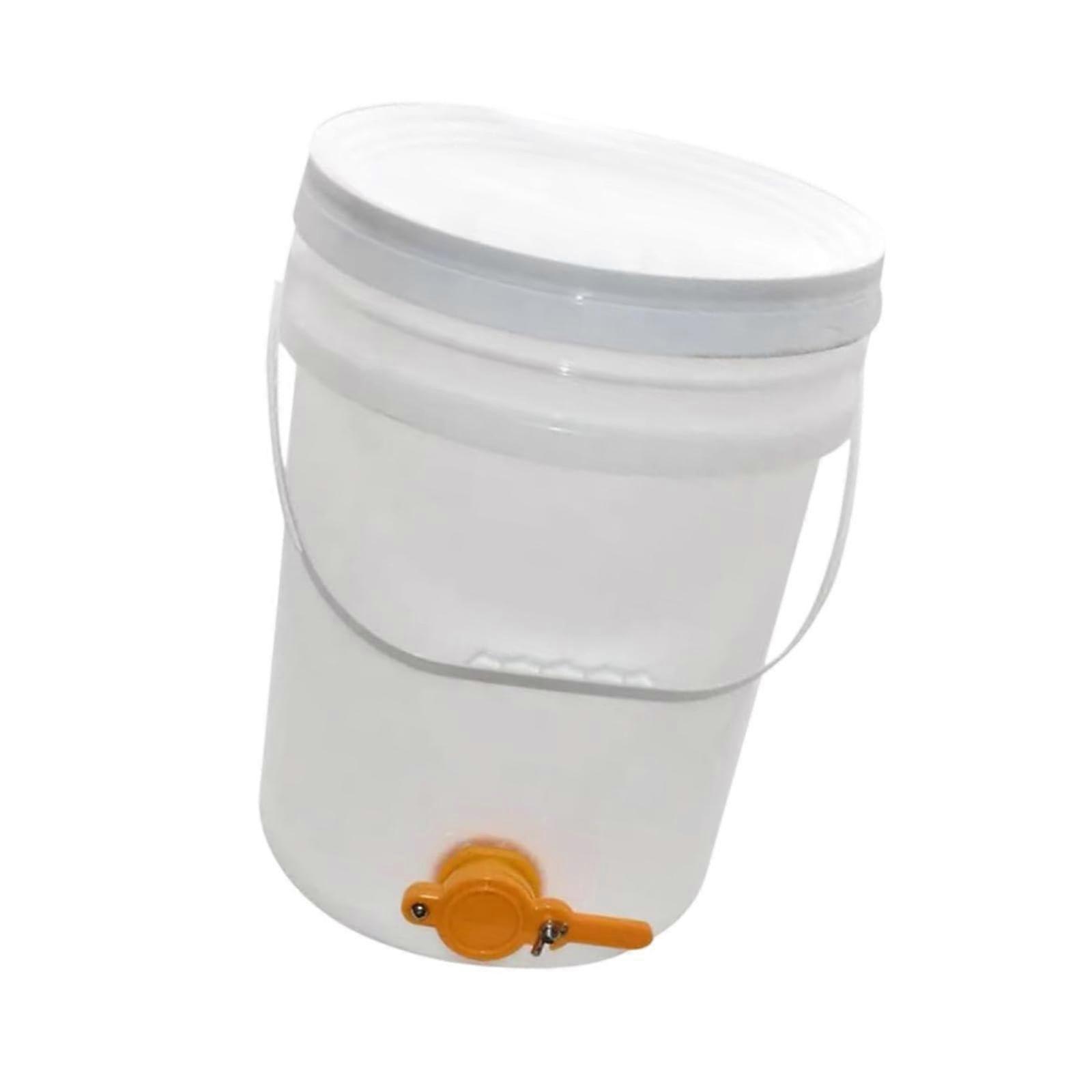 Honey Extractor Plastic Honey Bucket with Gate Valve LeakProof Beekeeping Storage Container