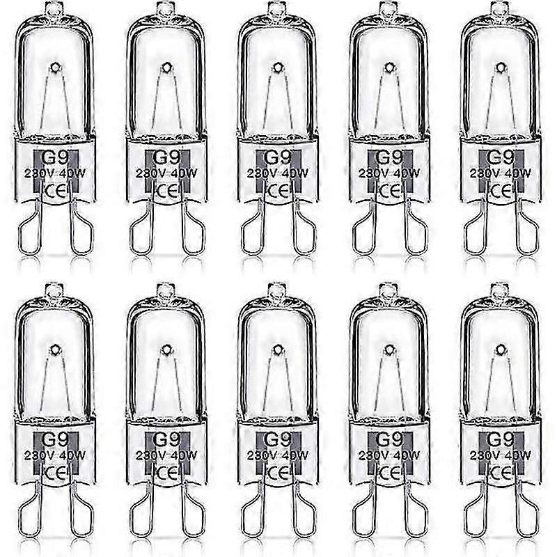 G9 bulbs 40W halogen 10 pack 230V
