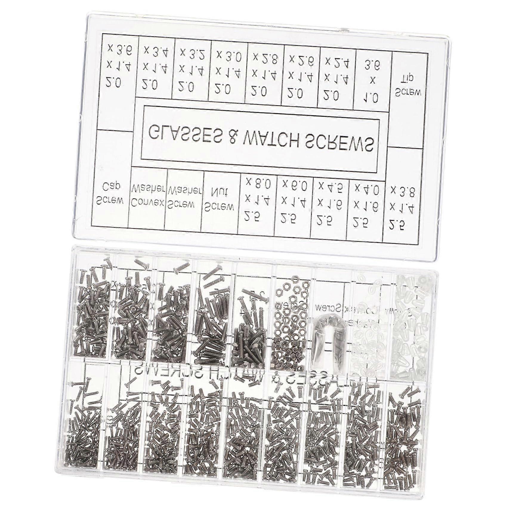 Eyeglass  Kit with Assorted Metal Screws and Screwdrivers for Frame and Hinge Fix