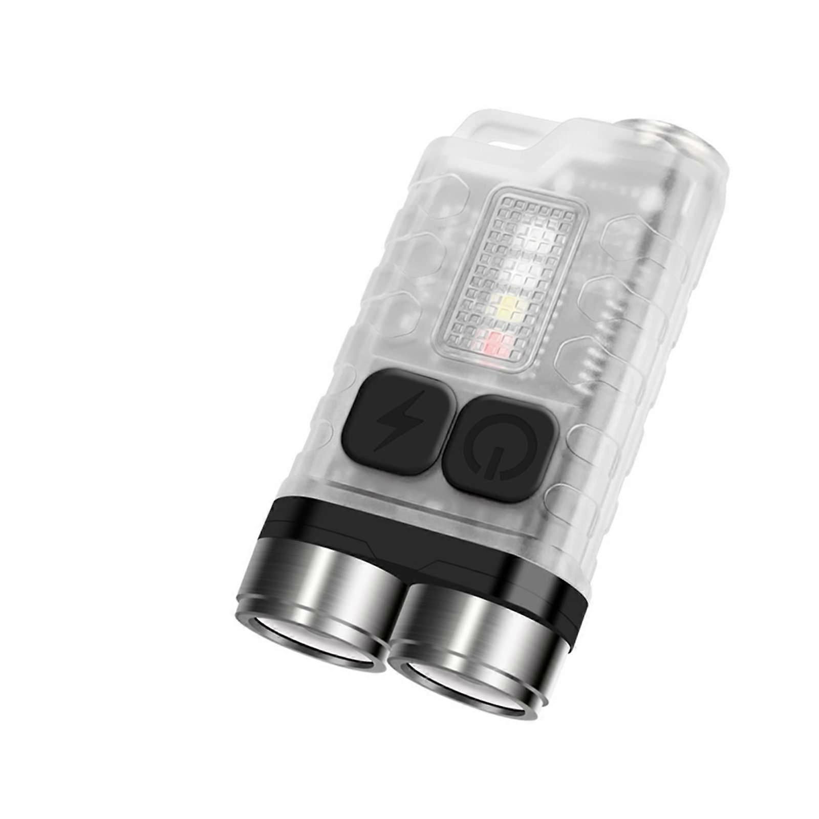 Mini Flashlight USB Rechargeable Waterproof Keychain Torch with Red UV Light for Pet Stain Detection