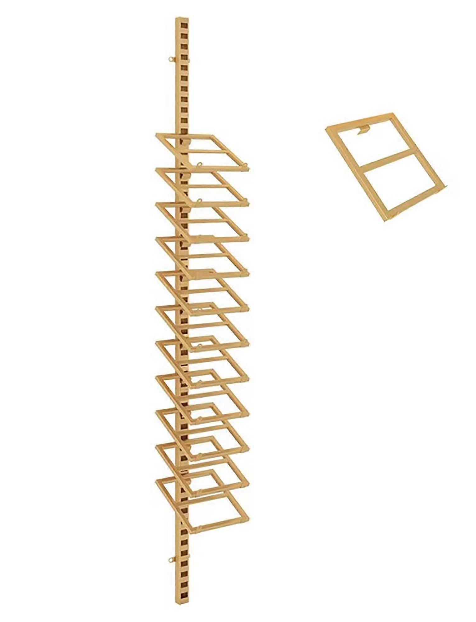 Gold 240cm Wall Mounted Tile Display Rack with Adjustable Shelves and RustResistant Metal Frame