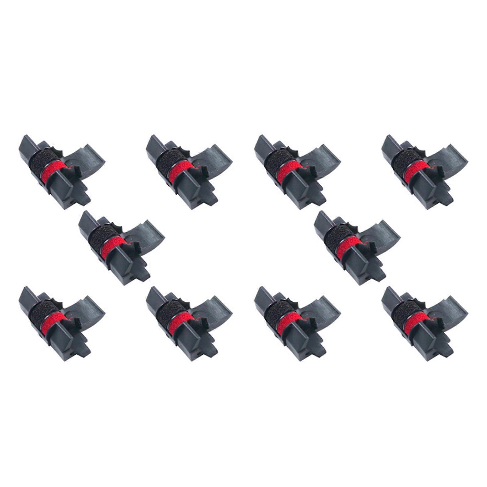 IR-40T (10 Pack) Compatible Calculator Printer Ribbons Ink Roller - Black & Red