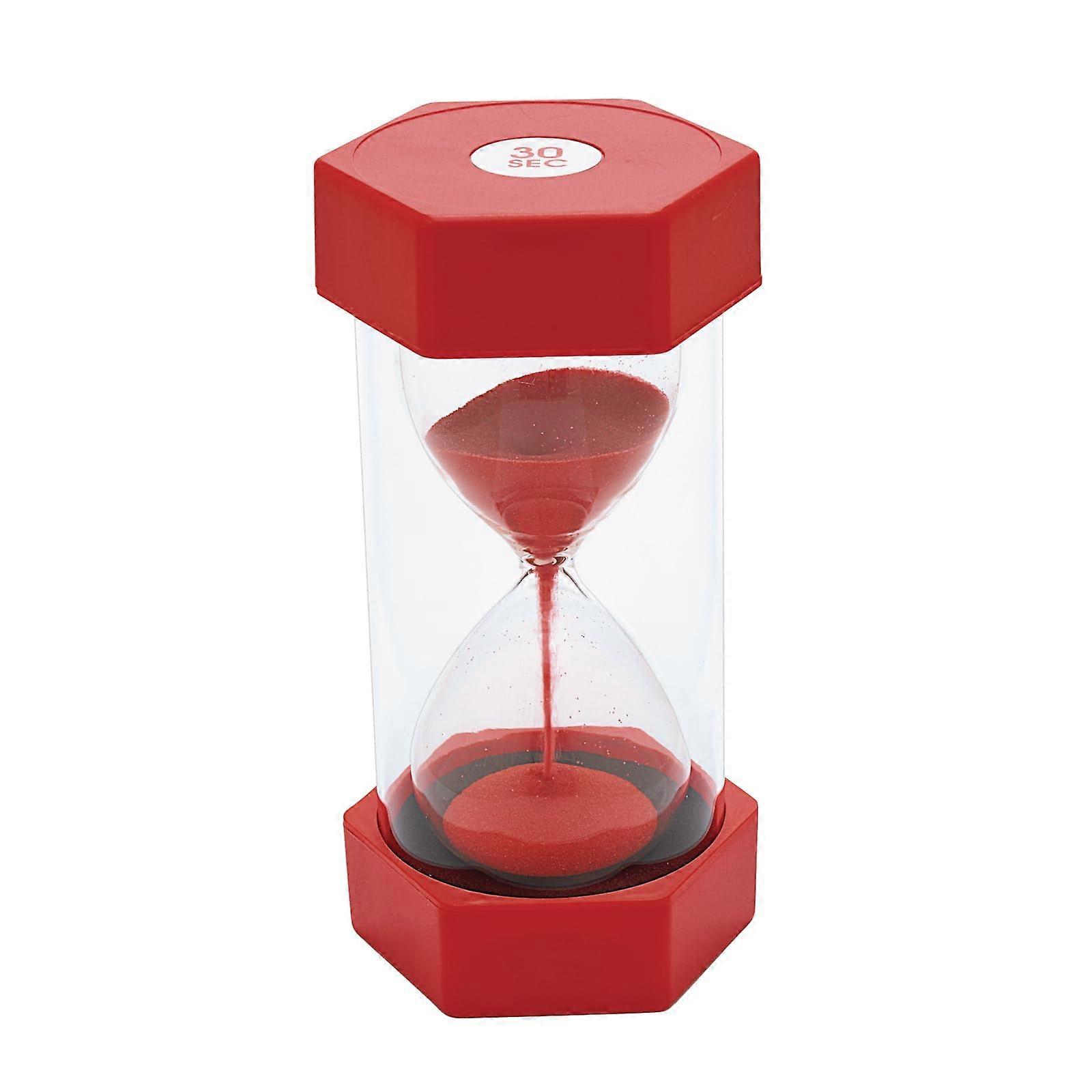 30 Second Sand Timer with Shatterproof Durable Design and Visibility Red Sand