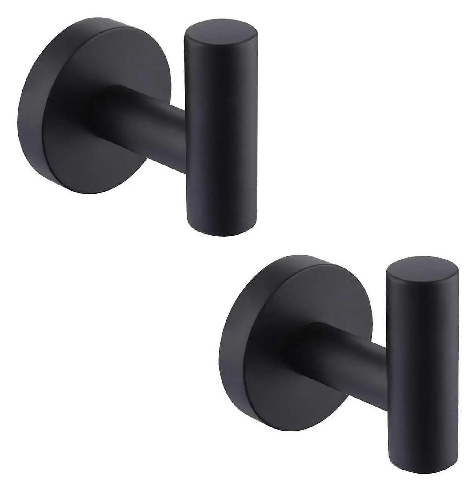 Matte Black Bathroom Accessories Set, Rustproof Wall Mounted Stainless Steel Towel Rack