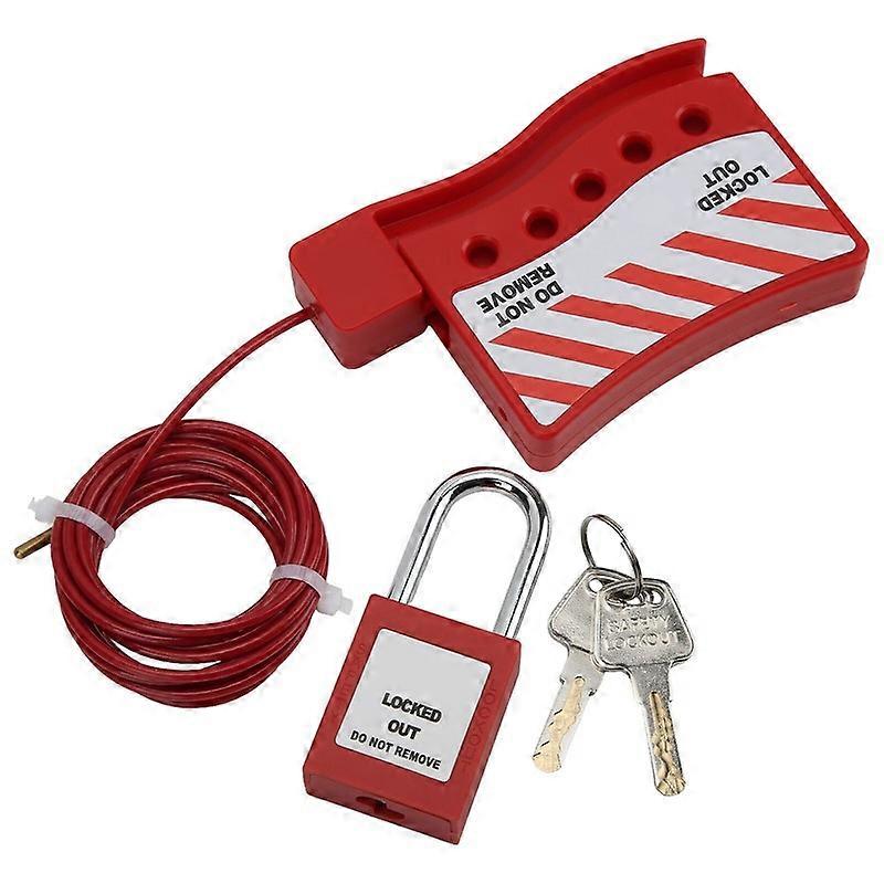 For with Security 38mm Gate Lock Lockout Padlock Adjustable Cable Metal Cable