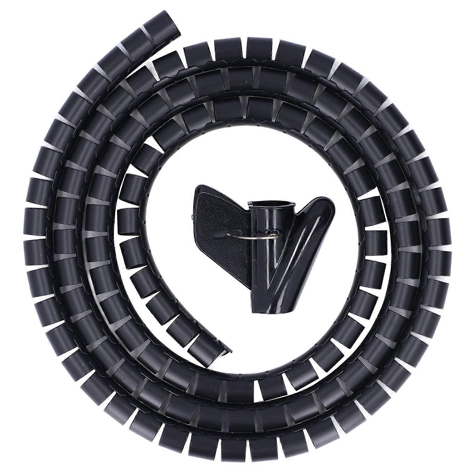 Spiral Cable Wrap Organizer for Cable Clutter Reduction and Pet Bite Protection, 2 Meters