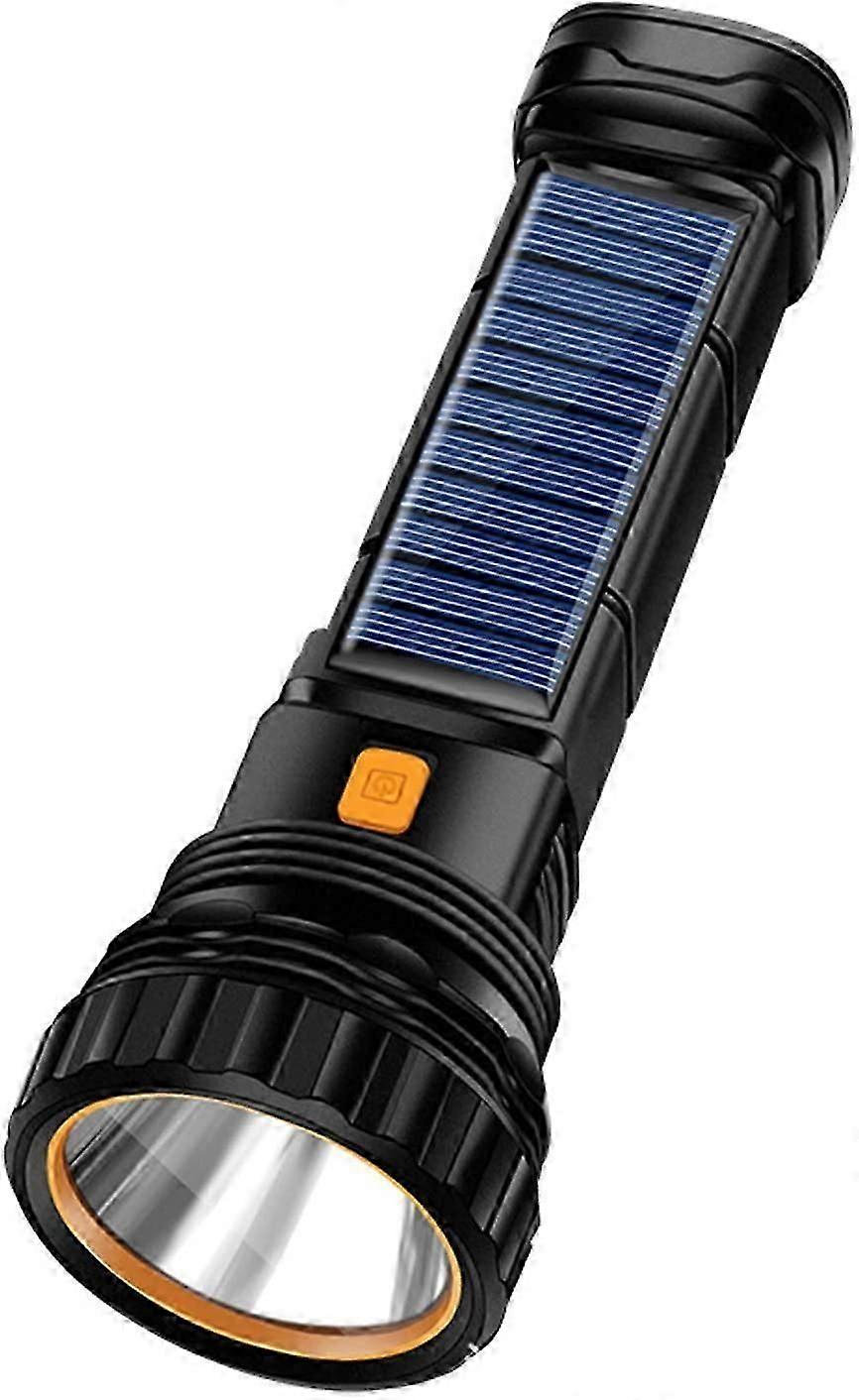 Solar/Rechargeable Multi Function 1000 Lumens LED Flashlight,With Emergency Strobe Light