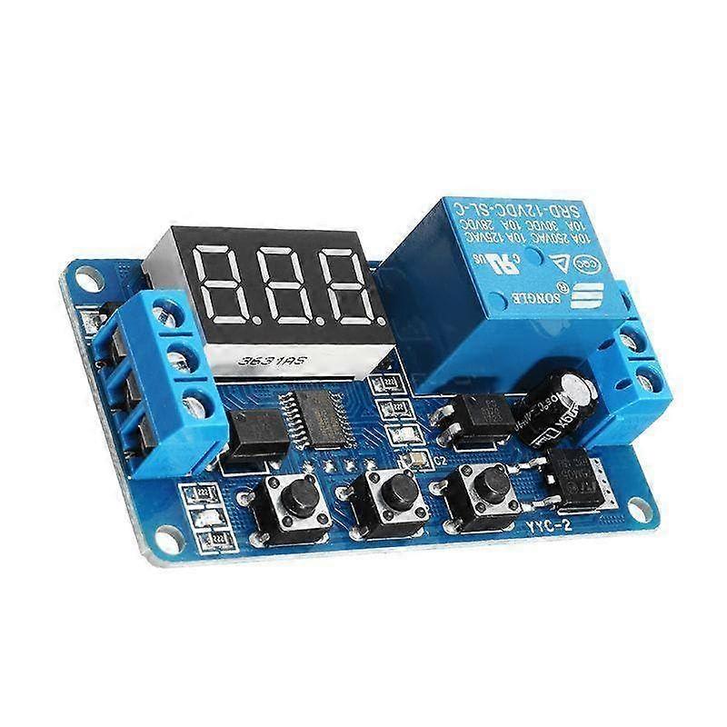12V Relay Module with Adjustable Delay Timer and External Trigger Control Switch Board