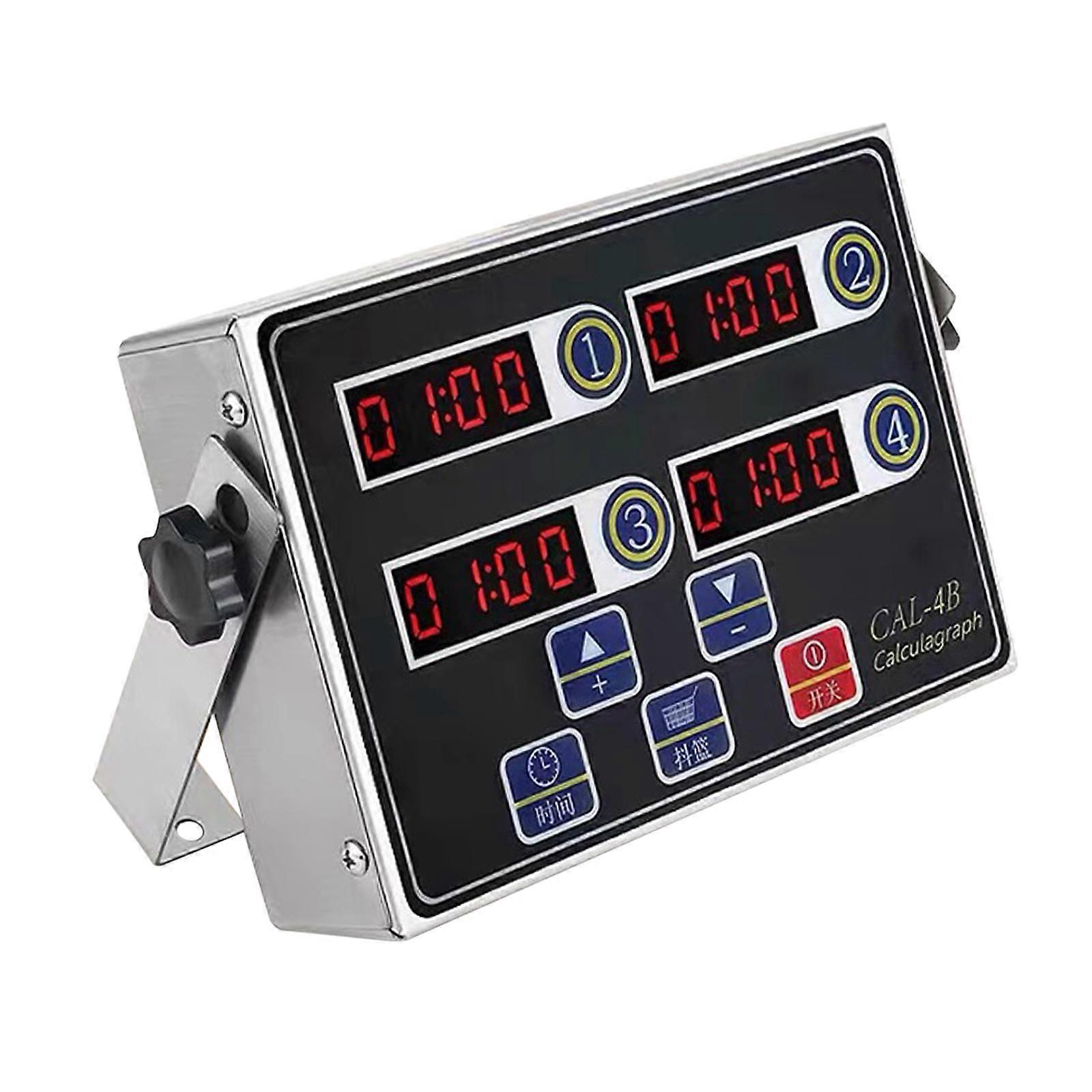 flameer Digital Kitchen Timer, Multi Channels Memory Function Bakery Fryer Timer Baking 4 Channels