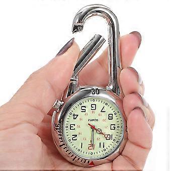 Montre LEORX à mousqueton, verre noir et cadran blanc, facile à lire, lot de 1