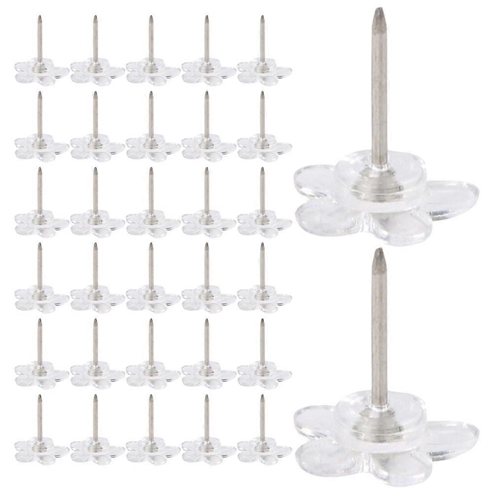 Multi-Function Transparent Thumb Tacks Push Pins for Home Supply 100Pcs