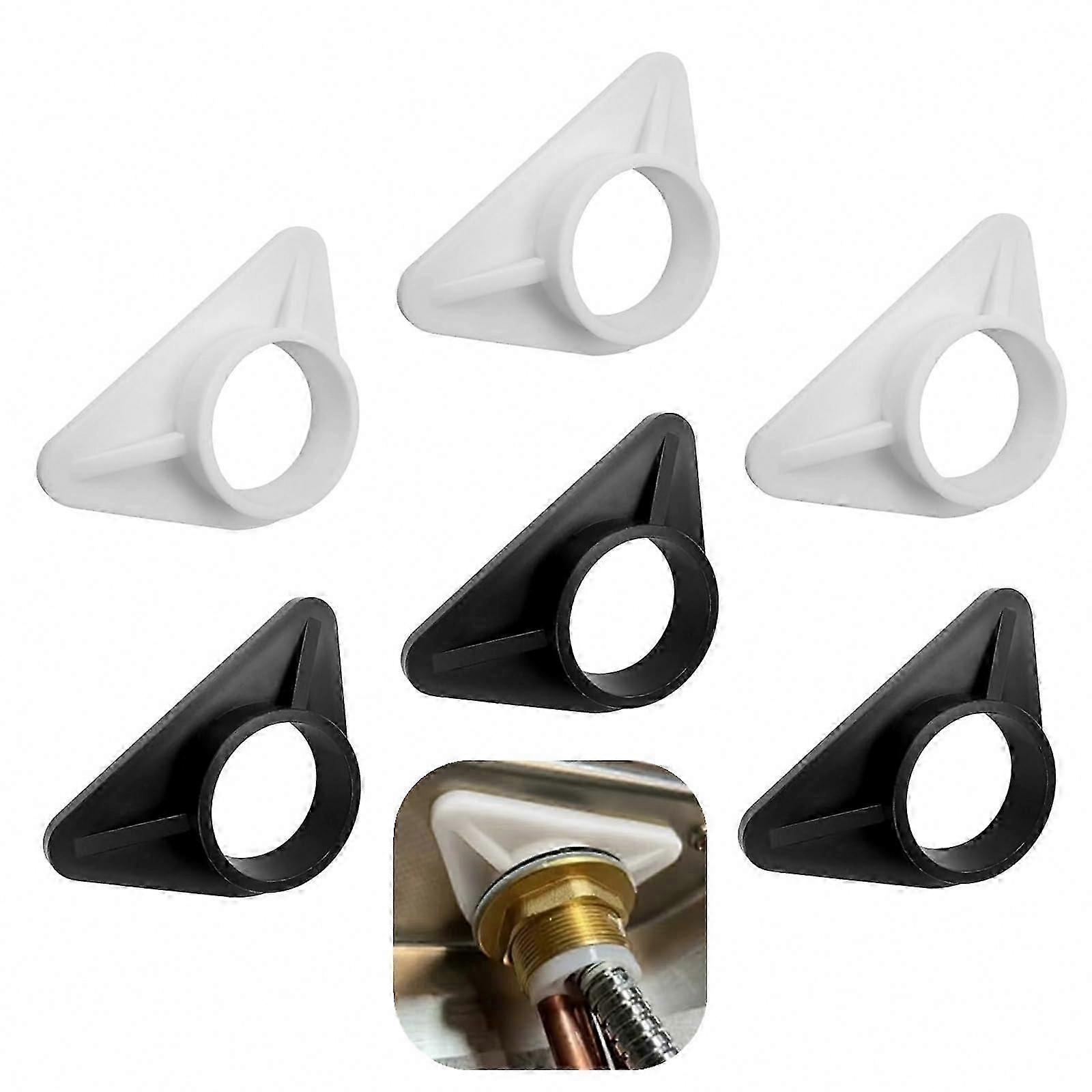 6-Pack Faucet Stabilizer Plates, Triangle Design for Improved Sink Tap Support, 36mm Base Width