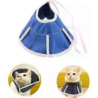 Adjustable recovery collar for cats and dogs after surgery, soft cone for grooming, protection against biting and licking, wound healing (neck circumf