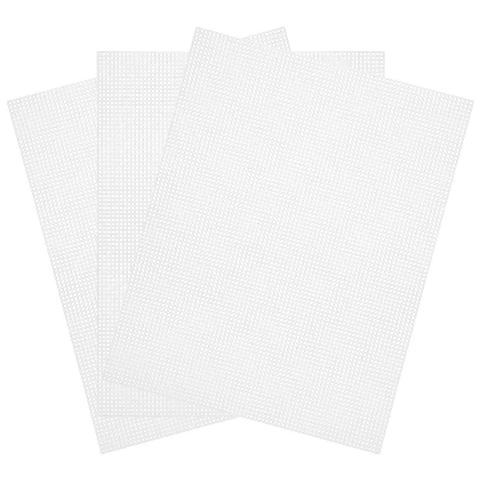 Mesh Sheet Crafting Sewing Sheets for Creative Use 3Pcs White Pe Material