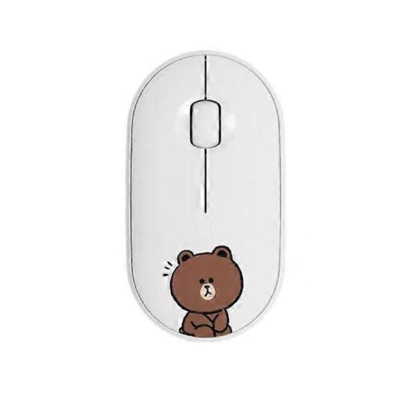 Bluetooth Mouse - Ultra-thin Mini Wireless Mouse - Brown Bear