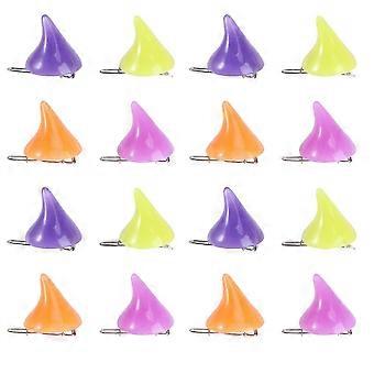 16 Pcs 8 Colors Horror Gothic Cosplay Costume Small Ox Horn Halloween Hair Clip Pin Assorted Colors