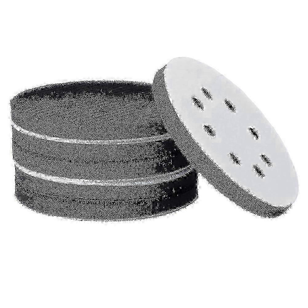 6PCS 5 Inch(125mm) 8-Hole Soft Sponge Interface Pad compatible with Hookloop Sanding Discs Foam