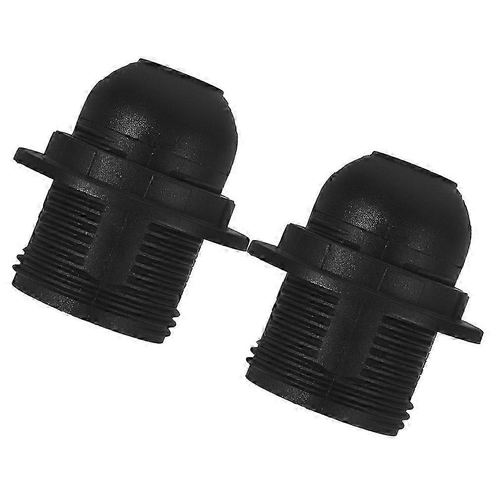 Lamp Socket Replacement E26 Bulb Socket for Lamp Use 2Pcs Black Holder