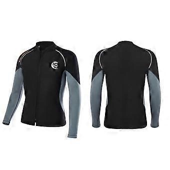 Men Long Sleeve Wetsuits Jacket 2mm Neoprene Front Zipper Swimming Diving Suits Wet Suit