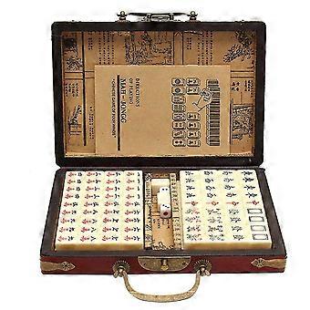Conjunto de Mahjong Numerado Chinês 144 Azulejos - Jogo de Mahjong Autêntico