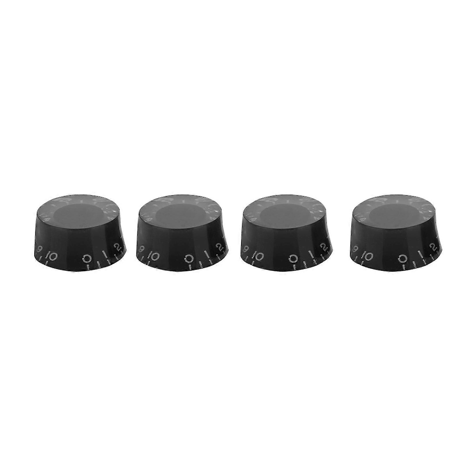 4pcs Black Guitar Knobs for Les Paul Tone Speed Volume Control