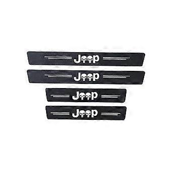 Motor Vehicle Parts Car sticker Door carbon fiber texture threshold For renegade grand cherokee wrangler wrangler accessories compass wrangler jk