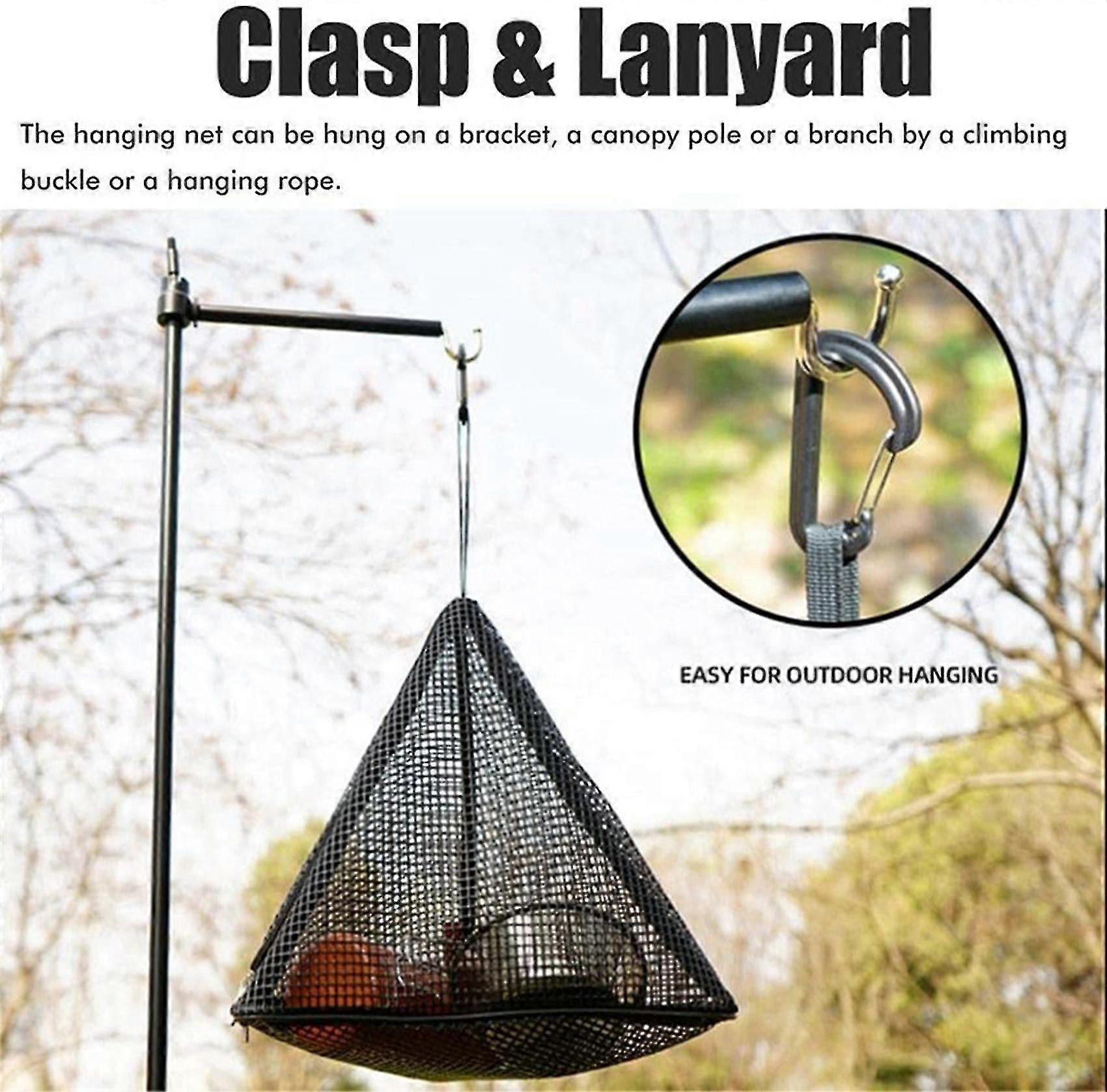 Outdoor Storage Net Triple-cornered Foldable Grid Drain With Hook S