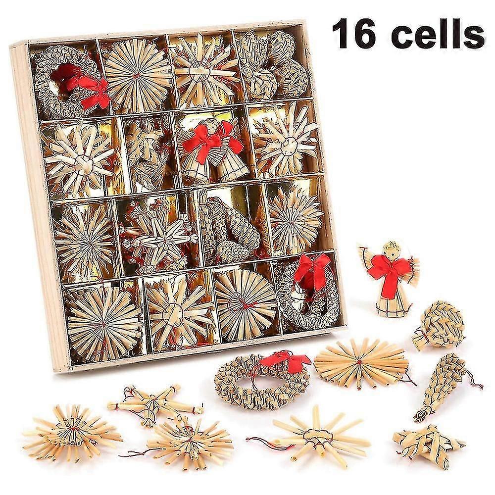 Creative Wheat Straw Woven Christmaspendant