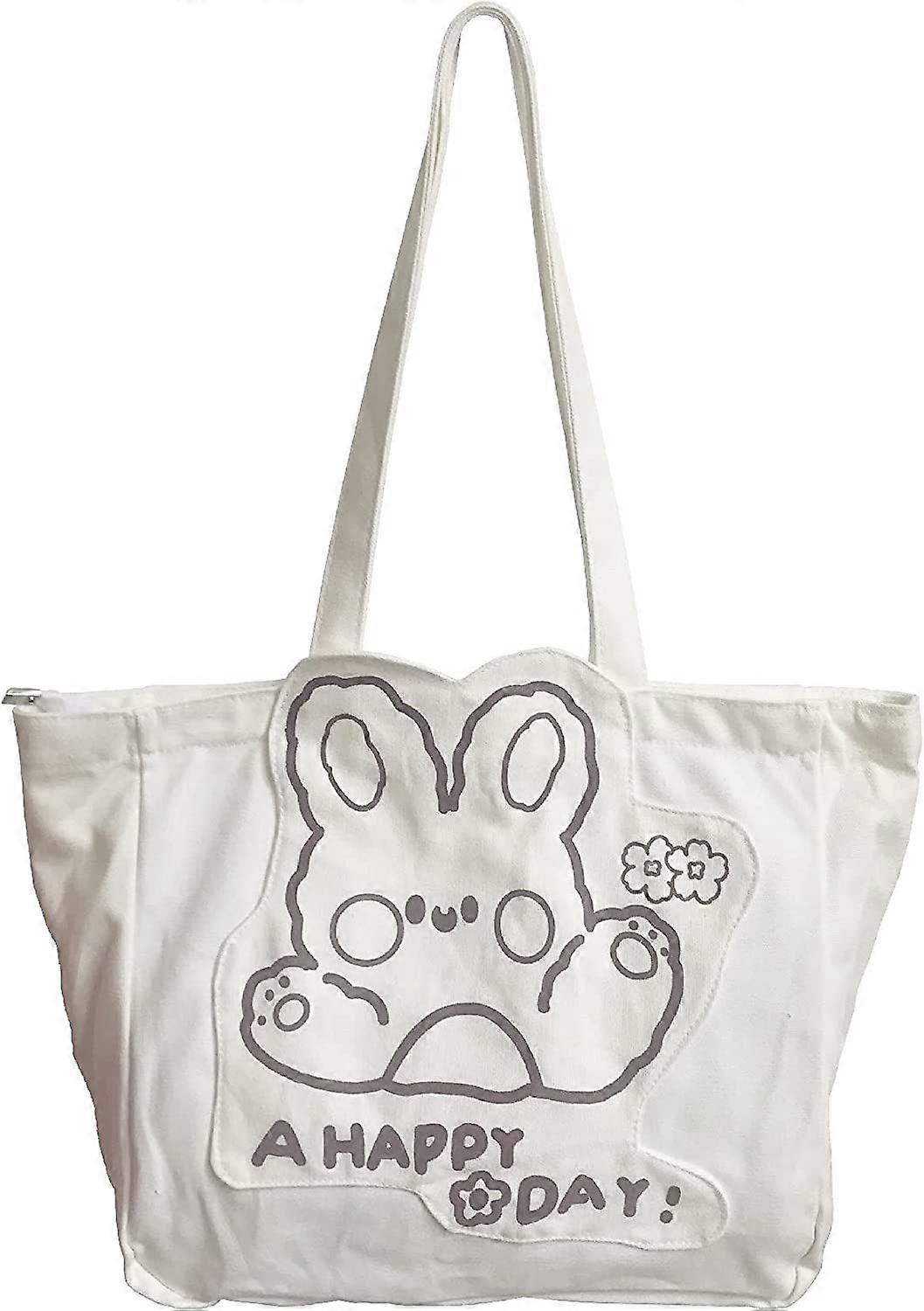 Canvas Cute Tote Bag for School