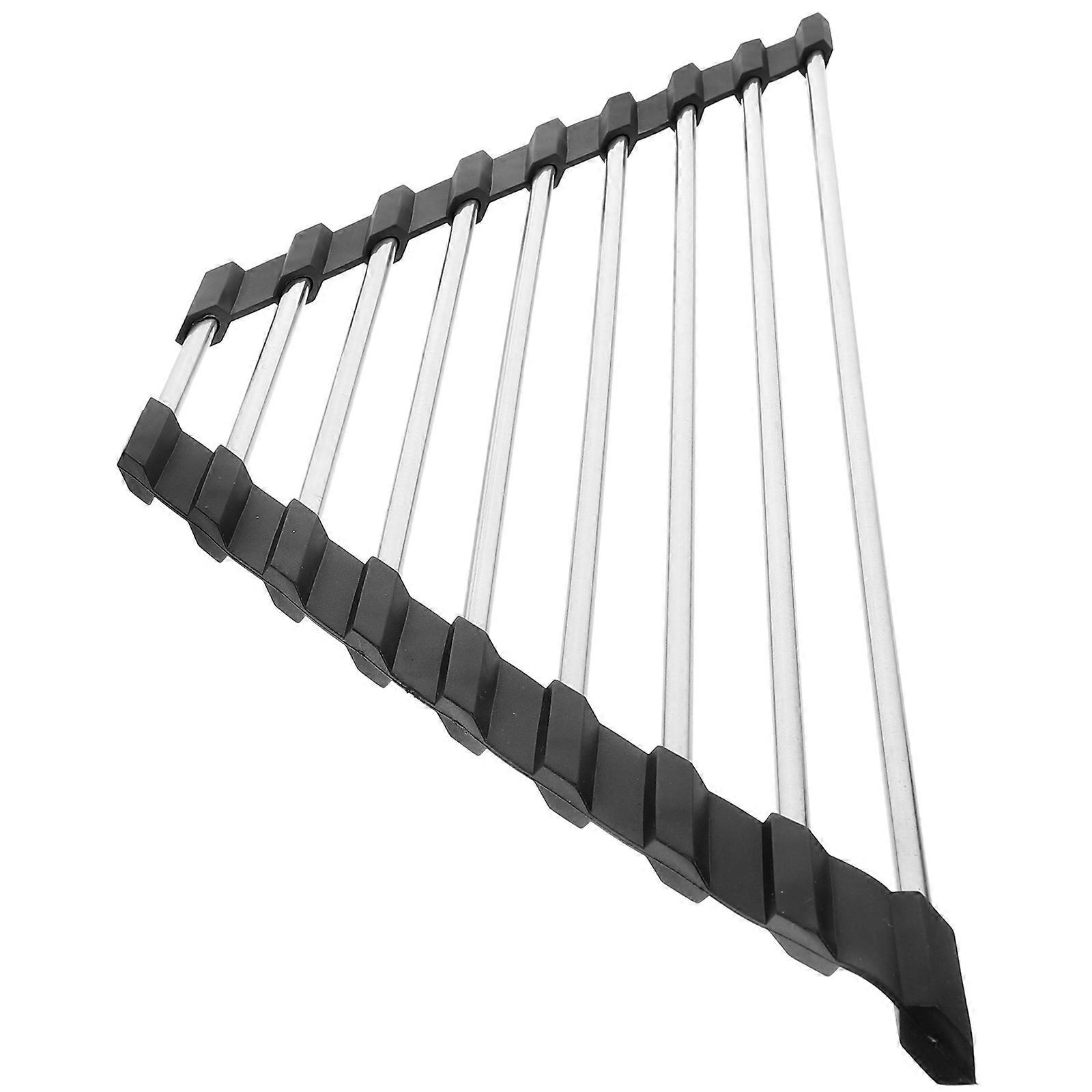 Stainless Steel Sink Drain Rack Foldable Sink Triangular Storage Holder Kitchenware