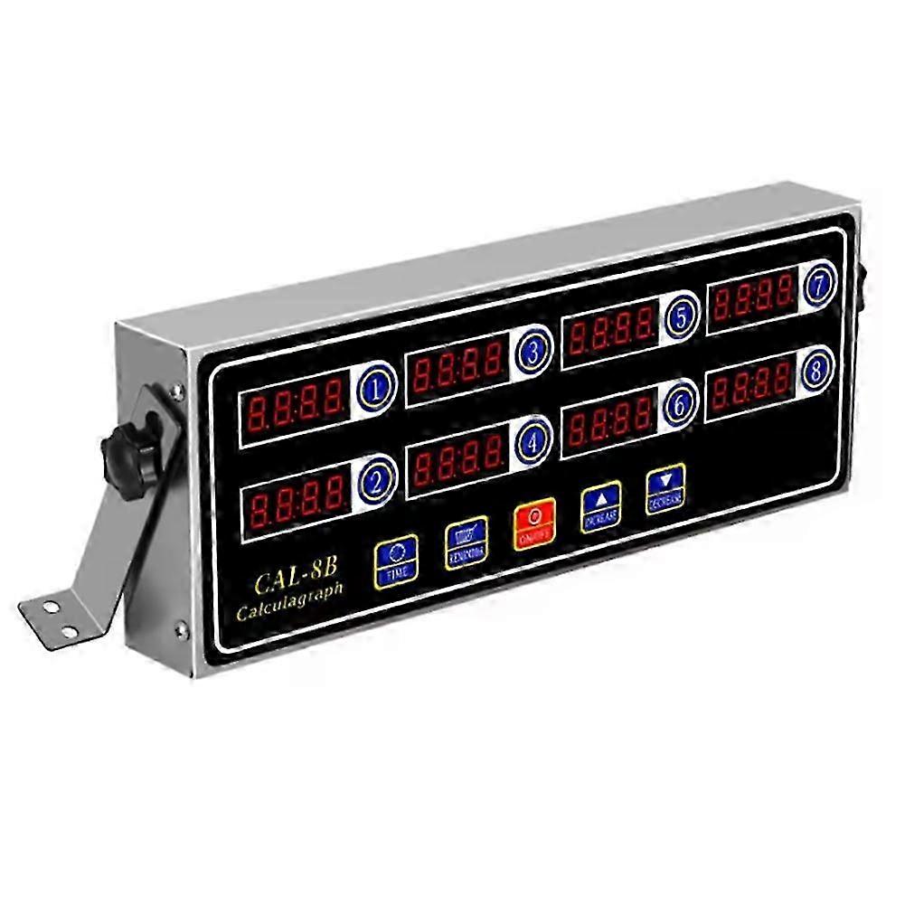 Commercial Eighth 8 Channel Electronic Countdown Kitchen Timer Digital Button Timing Reminder Restaurant Loud Clock US