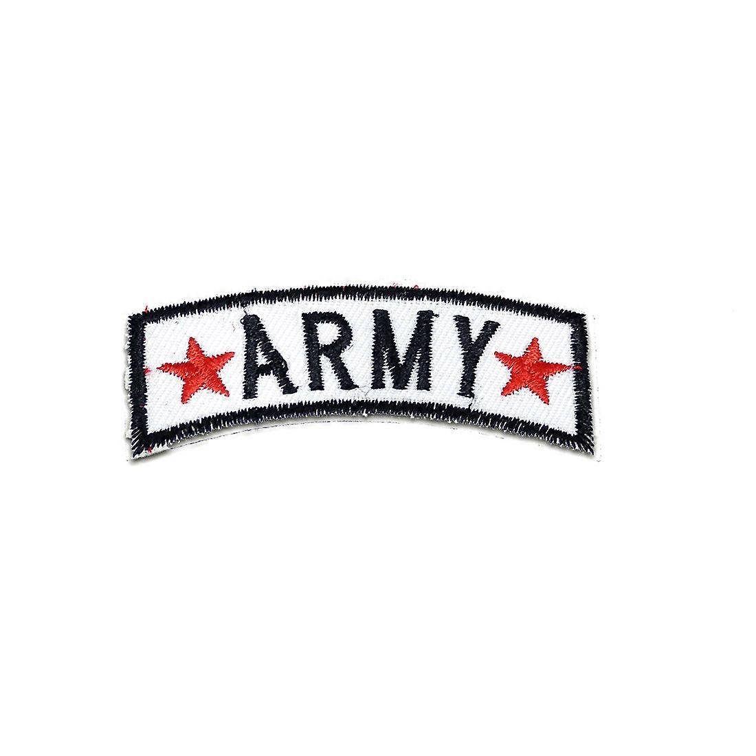 Patch - Exército Militar - branco - 6.8x2.8cm - patch