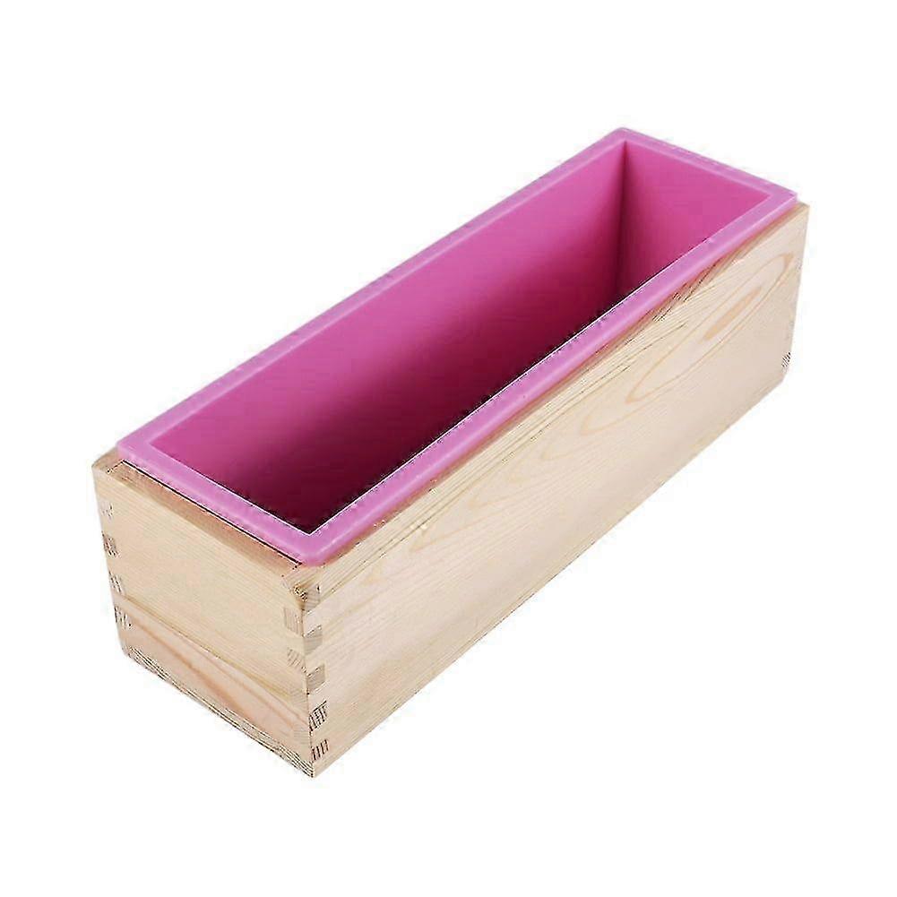 Silicone Liner Soap Mold Rectangle Wooden Box Cake Bread Toast Baking Tool