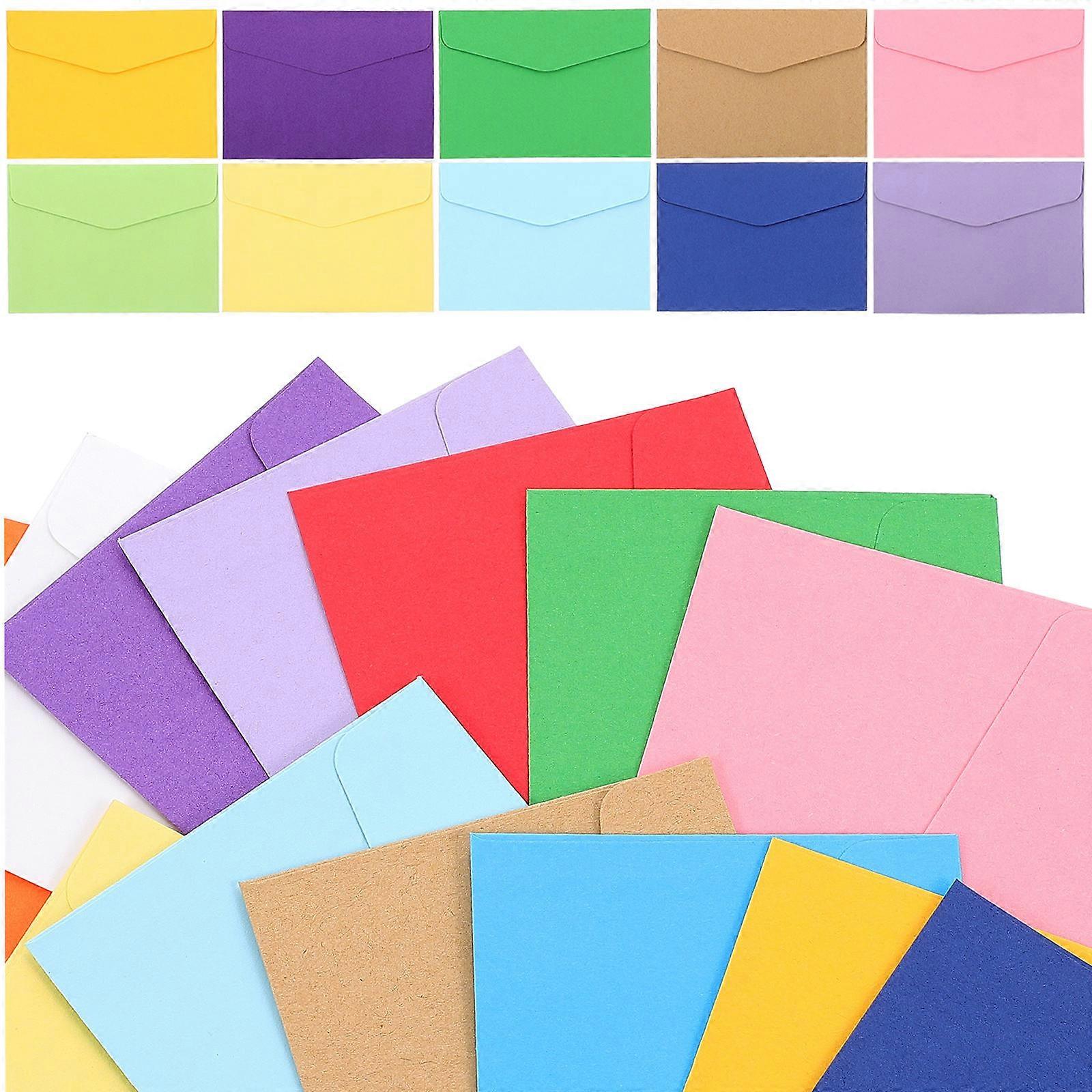 Multi-Function Invitation Envelopes Assorted Color Mini Envelopes 140Pcs