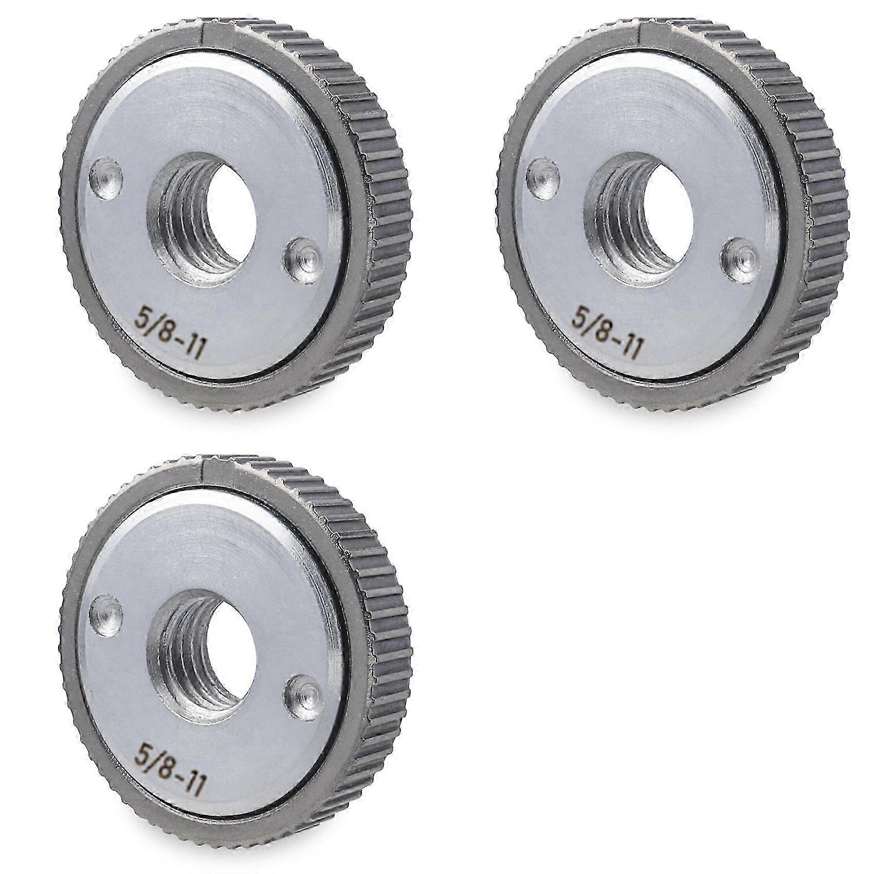 3pcs 5/8 Inch-11 Grinder Nut,Quick Release Angle Grinder Flange Nut Grinder Locking Nut compatible withAngle Grinder